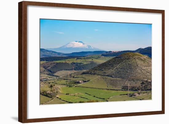 The Sicilian Landscape with the Awe Inspiring Mount Etna-Martin Child-Framed Photographic Print