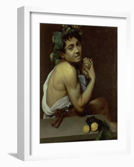 The Sick Bacchus, 1591-Caravaggio-Framed Giclee Print