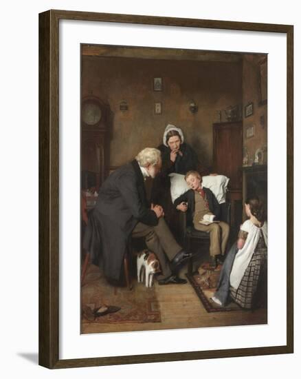 The Sick Boy, C.1857-Joseph Clark-Framed Giclee Print