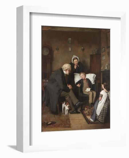 The Sick Boy, C.1857-Joseph Clark-Framed Giclee Print