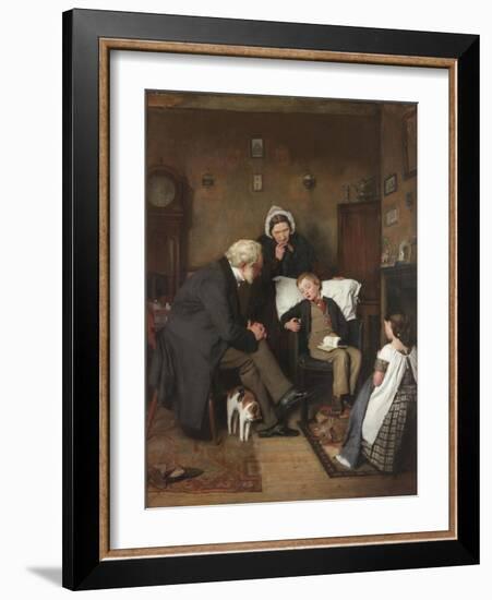 The Sick Boy, C.1857-Joseph Clark-Framed Premium Giclee Print