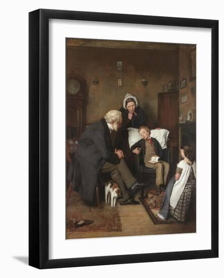 The Sick Boy, C.1857-Joseph Clark-Framed Premium Giclee Print