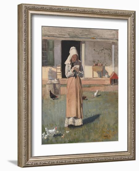 The Sick Chicken, 1874-Winslow Homer-Framed Giclee Print