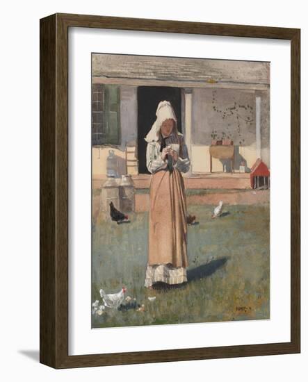 The Sick Chicken, 1874-Winslow Homer-Framed Giclee Print