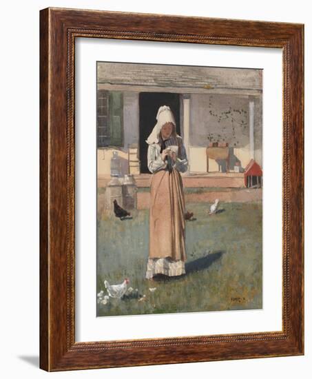 The Sick Chicken, 1874-Winslow Homer-Framed Giclee Print