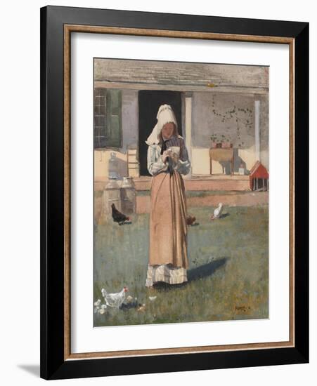 The Sick Chicken, 1874-Winslow Homer-Framed Giclee Print