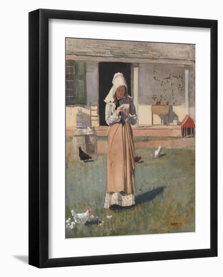 The Sick Chicken, 1874-Winslow Homer-Framed Giclee Print