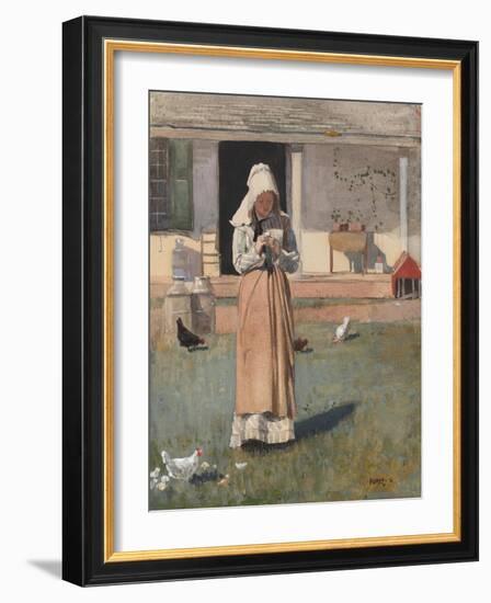 The Sick Chicken, 1874-Winslow Homer-Framed Giclee Print