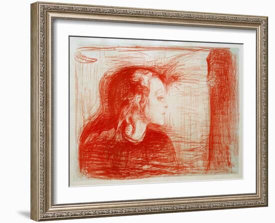 The Sick Child 1, 1896-Edvard Munch-Framed Giclee Print