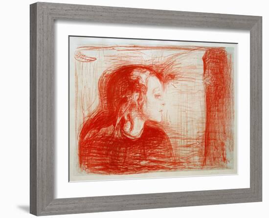 The Sick Child 1, 1896-Edvard Munch-Framed Giclee Print