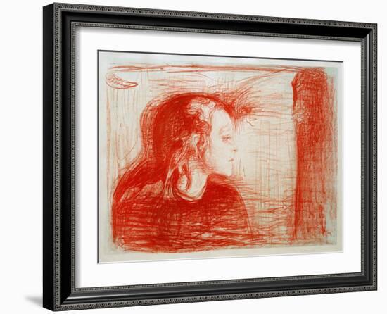 The Sick Child 1, 1896-Edvard Munch-Framed Giclee Print