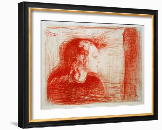 The Sick Child 1, 1896-Edvard Munch-Framed Giclee Print