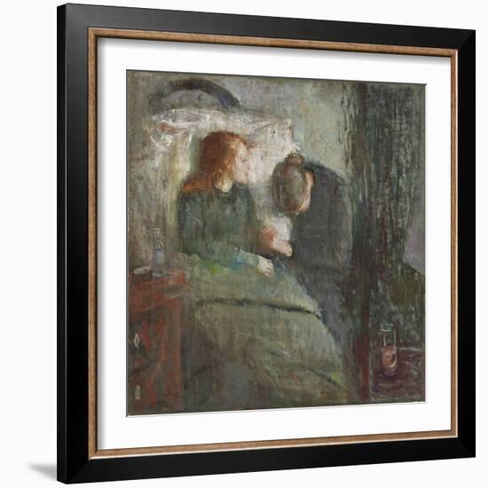 The Sick Child, 1886 (Oil on Canvas)-Edvard Munch-Framed Giclee Print