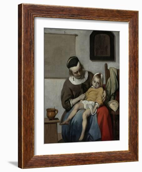 The Sick Child, C.1664-6-Gabriel Metsu-Framed Giclee Print