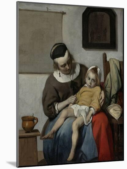 The Sick Child, C.1664-6-Gabriel Metsu-Mounted Giclee Print