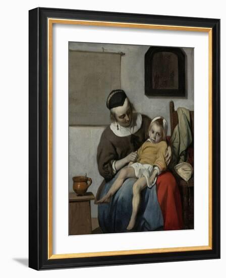 The Sick Child, C.1664-6-Gabriel Metsu-Framed Giclee Print