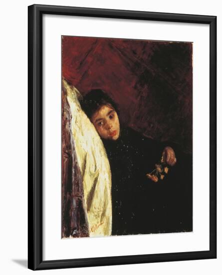 The Sick Girl, 1875-Antonio Mancini-Framed Giclee Print