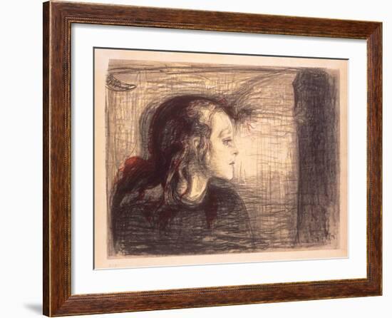 The Sick Girl, 1896-Edvard Munch-Framed Giclee Print