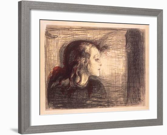 The Sick Girl, 1896-Edvard Munch-Framed Giclee Print