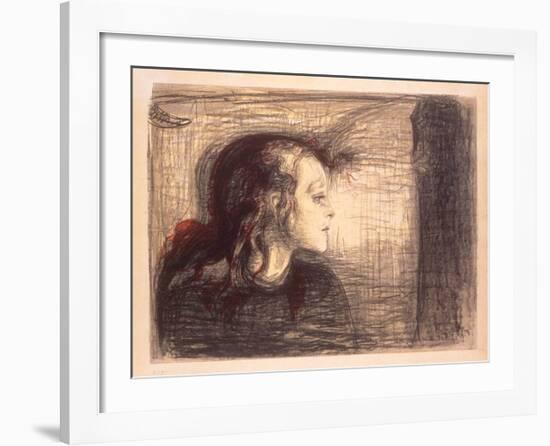 The Sick Girl, 1896-Edvard Munch-Framed Giclee Print