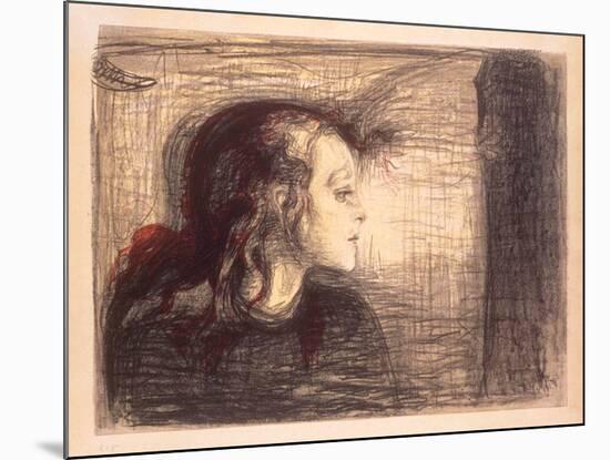 The Sick Girl, 1896-Edvard Munch-Mounted Giclee Print