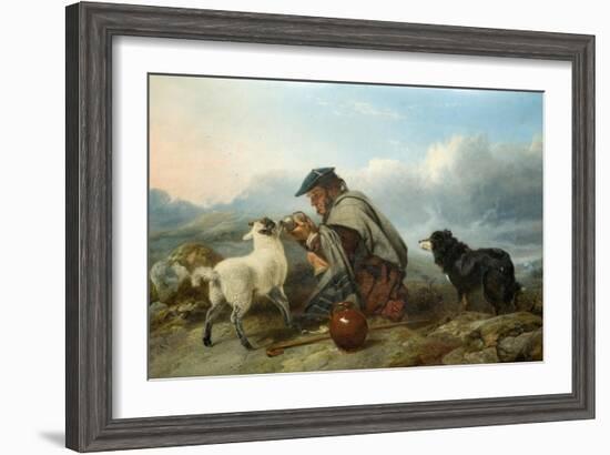 The Sick Lamb, 1853-Richard Ansdell-Framed Giclee Print