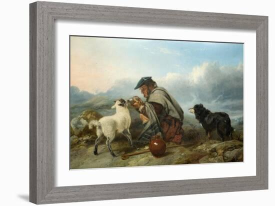 The Sick Lamb, 1853-Richard Ansdell-Framed Giclee Print