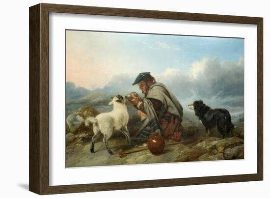 The Sick Lamb, 1853-Richard Ansdell-Framed Giclee Print