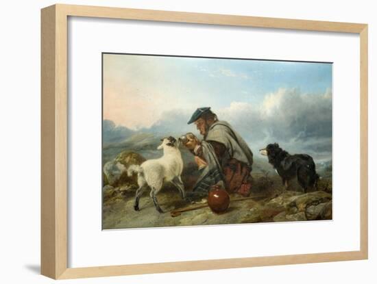 The Sick Lamb, 1853-Richard Ansdell-Framed Giclee Print