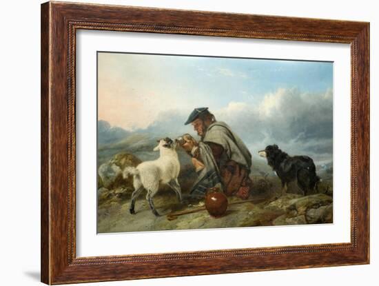 The Sick Lamb, 1853-Richard Ansdell-Framed Giclee Print