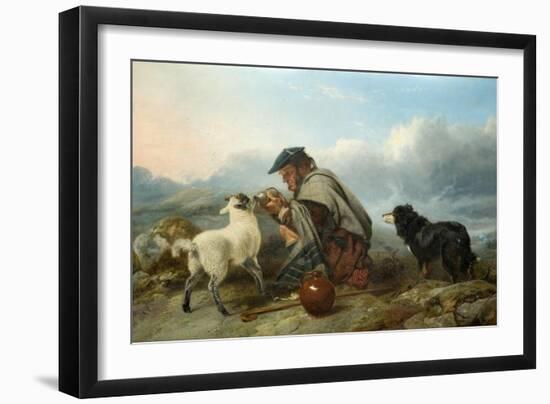 The Sick Lamb, 1853-Richard Ansdell-Framed Giclee Print