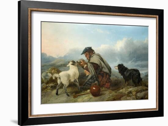 The Sick Lamb, 1853-Richard Ansdell-Framed Giclee Print