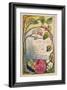 The Sick Rose: Plate 39 from Songs of Innocence and of Experience C.1815-26-William Blake-Framed Giclee Print