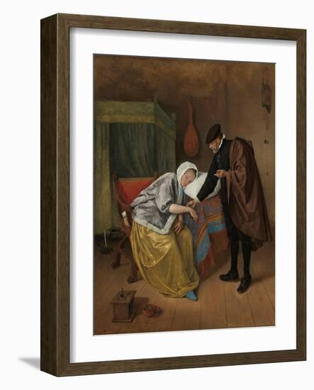 The Sick Woman, c. 1663-66-Jan Havicksz. Steen-Framed Giclee Print