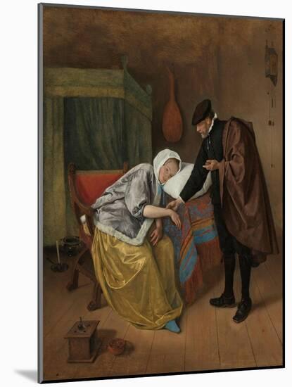 The Sick Woman, c. 1663-66-Jan Havicksz. Steen-Mounted Giclee Print