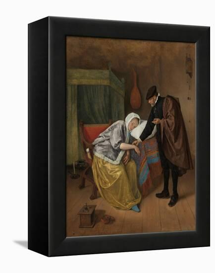 The Sick Woman, c. 1663-66-Jan Havicksz. Steen-Framed Premier Image Canvas