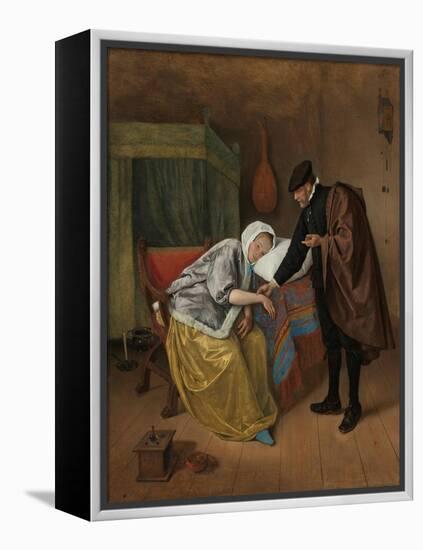 The Sick Woman, c. 1663-66-Jan Havicksz. Steen-Framed Premier Image Canvas