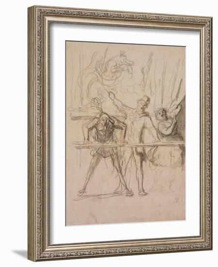 The Side-Show-Honoré Daumier-Framed Giclee Print