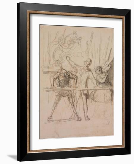 The Side-Show-Honoré Daumier-Framed Giclee Print