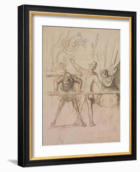 The Side-Show-Honoré Daumier-Framed Giclee Print