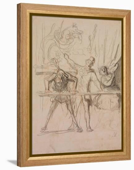 The Side-Show-Honoré Daumier-Framed Premier Image Canvas