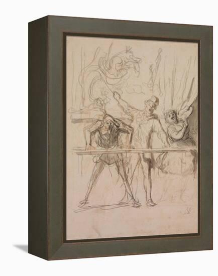 The Side-Show-Honoré Daumier-Framed Premier Image Canvas