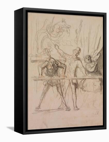 The Side-Show-Honoré Daumier-Framed Premier Image Canvas