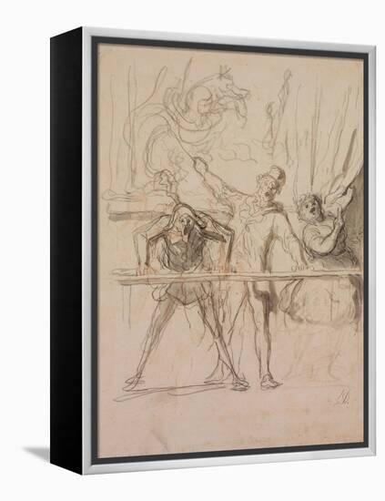 The Side-Show-Honoré Daumier-Framed Premier Image Canvas