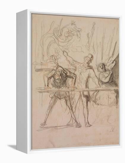 The Side-Show-Honoré Daumier-Framed Premier Image Canvas