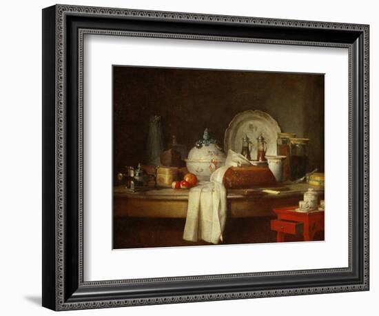 The Sideboard: Desert with Pie, Fruit and an-Jean-Baptiste Simeon Chardin-Framed Giclee Print