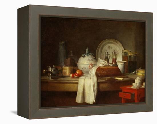 The Sideboard: Desert with Pie, Fruit and an-Jean-Baptiste Simeon Chardin-Framed Premier Image Canvas