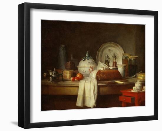 The Sideboard: Desert with Pie, Fruit and an-Jean-Baptiste Simeon Chardin-Framed Giclee Print