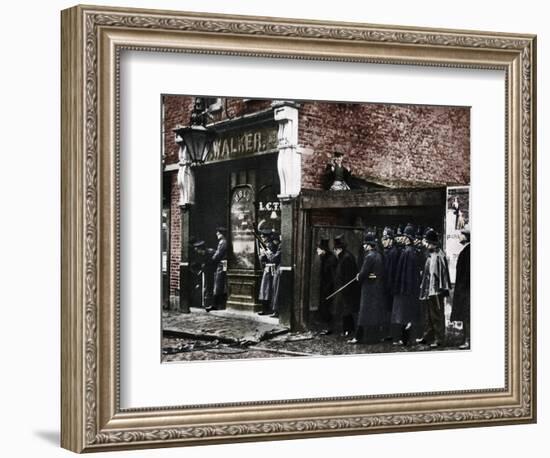 The Sidney Street siege, Whitechapel, London, 1911, (1935)-Unknown-Framed Photographic Print