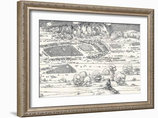 The Siege of a Fortress Ii, 1527-Albrecht Dürer-Framed Giclee Print